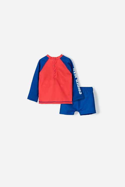 CONJUNTO DE BAÑO SPIDER-MAN ROJO PARA BEBÉ NIÑO