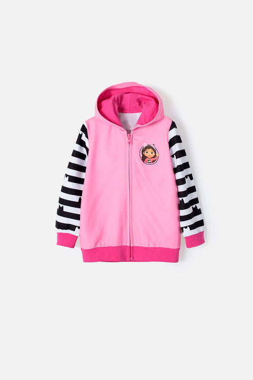 BUZO DE GABBY'S DOLLHOUSE ABIERTO ROSADO PARA NIÑA 2T A 5T