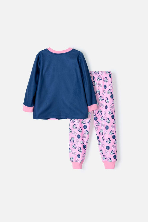 PIJAMA DE MINNIE MOUSE AZUL CON PANTALÓN LARGO PARA NIÑA 2T A 5T