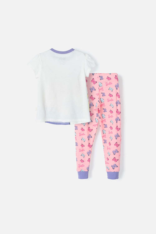 PIJAMA DE BARBIE MANGA CORTA MULTICOLOR PARA NIÑA
