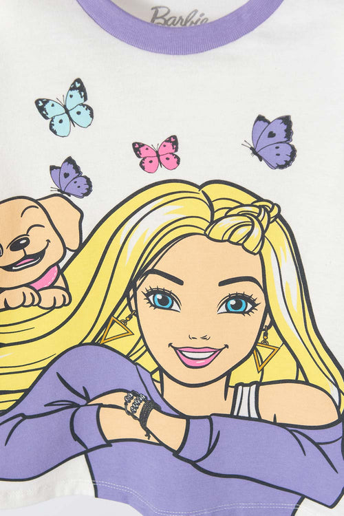 PIJAMA DE BARBIE MANGA CORTA MULTICOLOR PARA NIÑA