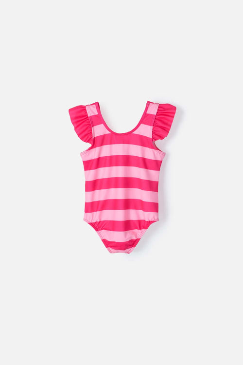 VESTIDO DE BAÑO BARBIE FUCSIA Y ROSADO PARA NIÑA 2T A 5T