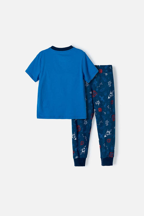 PIJAMA DE LA NASA AZUL DE PANTALÓN LARGO PARA NIÑO 2T A 5T