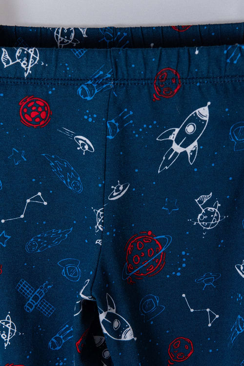 PIJAMA DE LA NASA AZUL DE PANTALÓN LARGO PARA NIÑO 2T A 5T