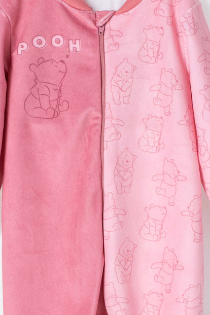  PIJAMA ENTERIZO DE WINNIE THE POOH ROSADA PARA BEBE NIÑA