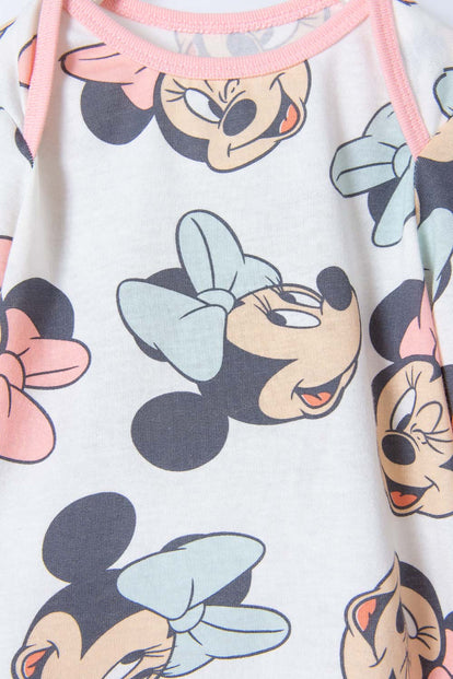  PIJAMA DE MINNIE MOUSE MULTICOLOR CON PANTALÓN LARGO PARA BEBÉ NIÑA