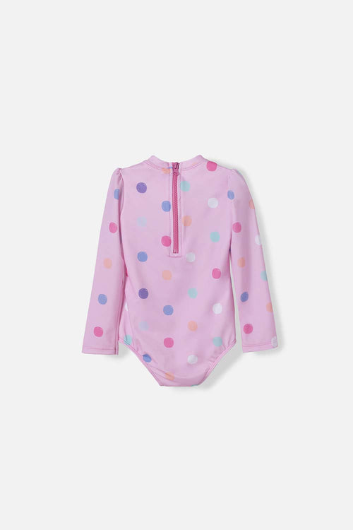 VESTIDO BAÑO MINNIE MOUSE ROSADO PARA NIÑA 2T A 5T