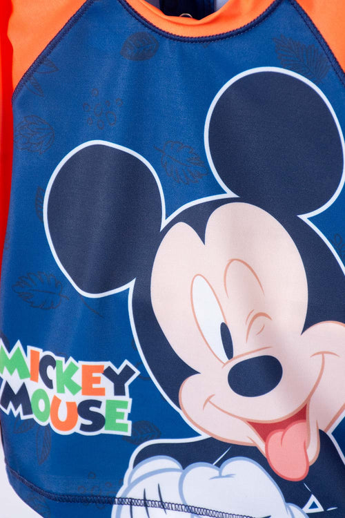 Card slide image -  CONJUNTO DE BAÑO DE MICKEY MOUSE MULTICOLOR MANGA LARGA PARA BEBÉ NIÑO