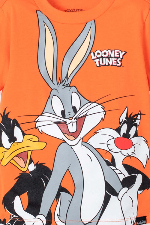 PIJAMA DE LOONEY TUNES MANGA CORTA MULTICOLOR PARA NIÑO 2T A 5T