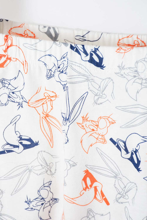 PIJAMA DE LOONEY TUNES MANGA CORTA MULTICOLOR PARA NIÑO 2T A 5T
