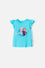 CAMISETA DE FROZEN MANGA CORTA AZUL PARA NIÑA 2T A 5T