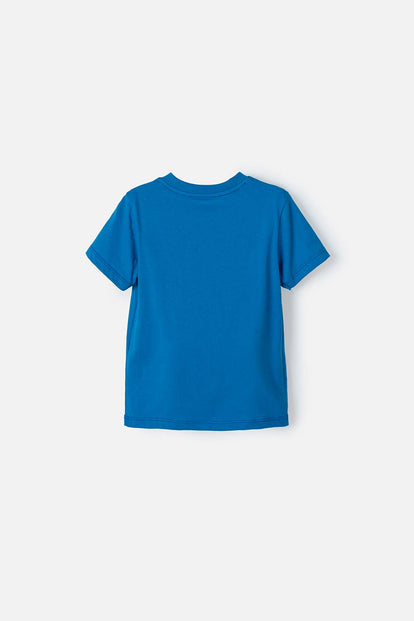 CAMISETA DE SUPERMAN MANGA CORTA AZUL REY PARA NIÑO 2T A 5T