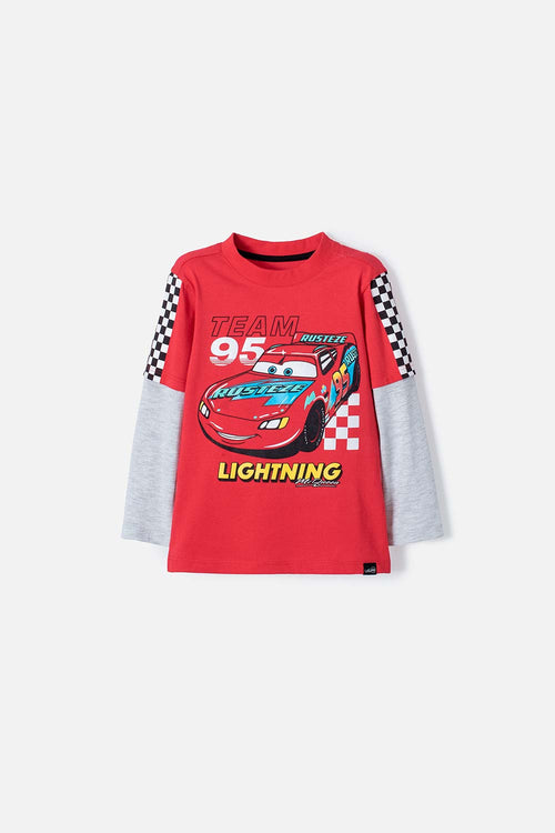 Card slide image -  CAMISETA CARS MANGA LARGA MULTICOLOR PARA NIÑO 2T A 5T