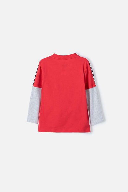 CAMISETA CARS MANGA LARGA MULTICOLOR PARA NIÑO 2T A 5T