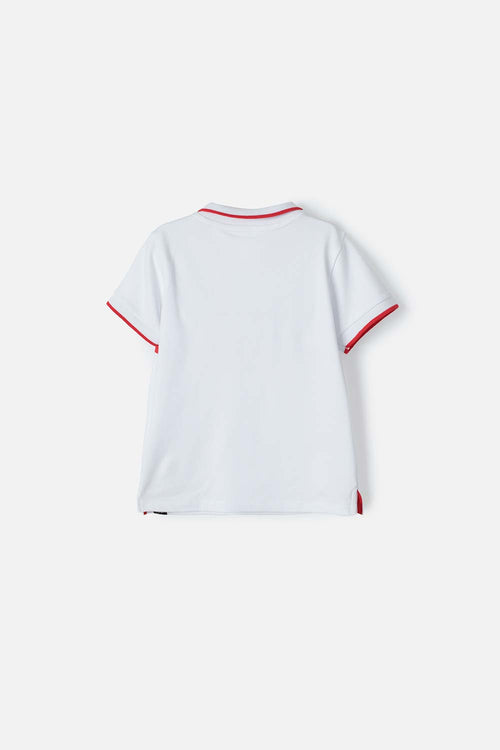 Card slide image -  CAMISETA TIPO POLO NASA BLANCO PARA NIÑO 2T A 5T