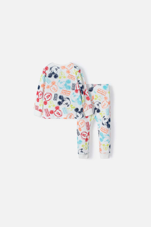Card slide image -  PIJAMA DE MICKEY MOUSE MULTICOLOR DE PANTALÓN LARGO PARA BEBÉ NIÑO