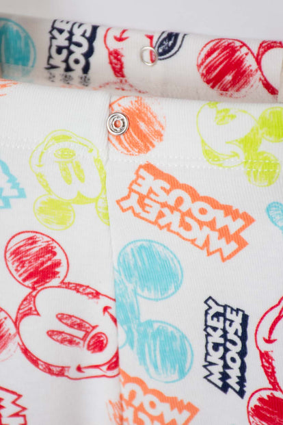PIJAMA DE MICKEY MOUSE MULTICOLOR DE PANTALÓN LARGO PARA BEBÉ NIÑO
