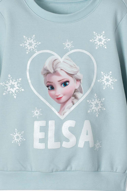 CONJUNTO DE FROZEN CON PANTALÓN LARGO VERDE PARA NIÑA 2T A 5T