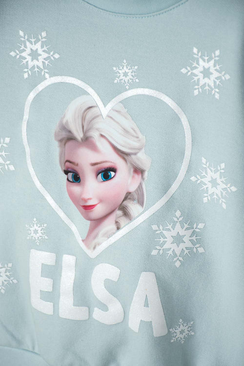 CONJUNTO DE FROZEN CON PANTALÓN LARGO VERDE PARA NIÑA 2T A 5T