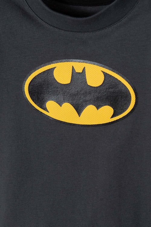 CAMISETA DE BATMAN MANGA CORTA NEGRO PARA NIÑO 2T A 5T