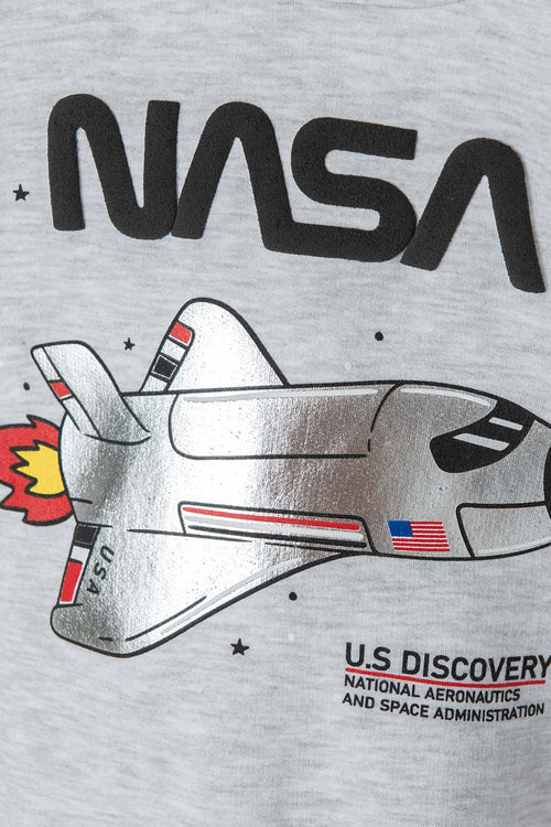 Card slide image -  BUZO DE LA NASA CON CAPUCHA GRIS PARA NIÑO 2T A 5T