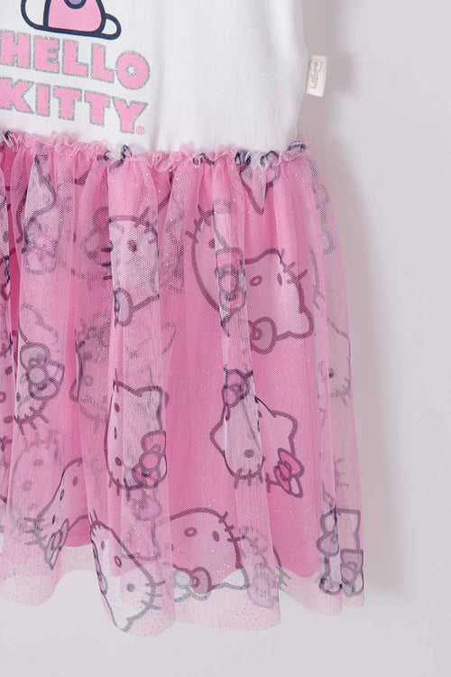 Card slide image -  VESTIDO DE HELLO KITTY MULTICOLOR CON TUTÚ PARA NIÑA 2T A 5T