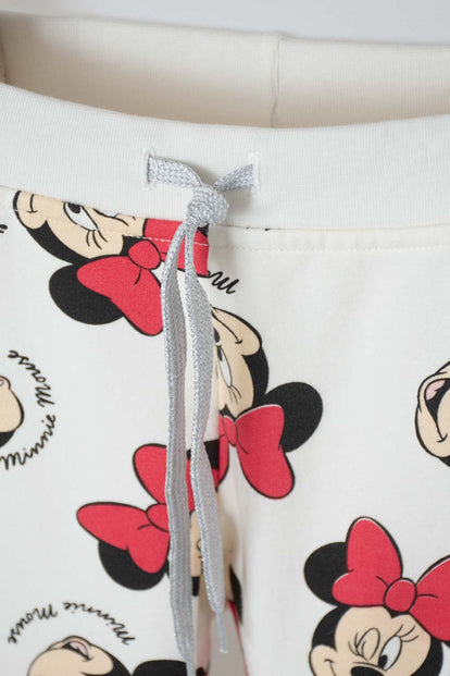 CONJUNTO DE MINNIE MOUSE CON CORDÓN MARFIL PARA NIÑA 2T A 5T