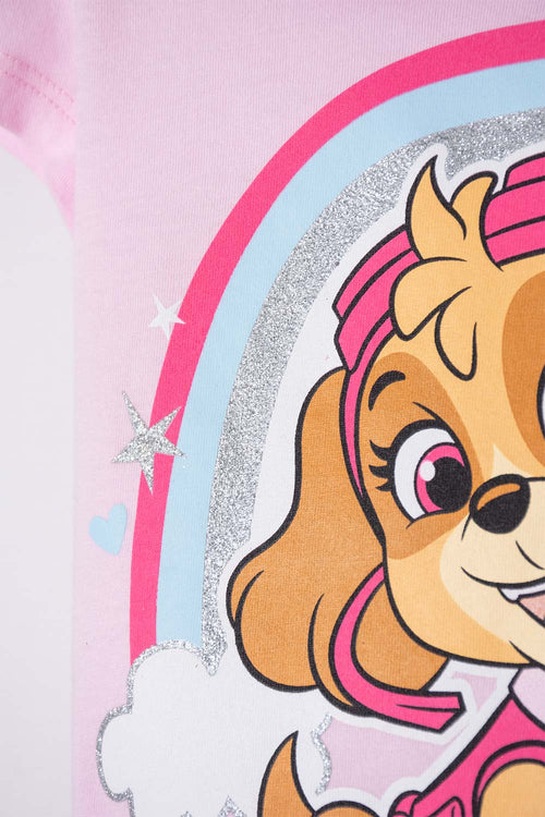 CONJUNTO DE PAW PATROL CON LEGGINS ROSADO PARA NIÑA 2T A 5T