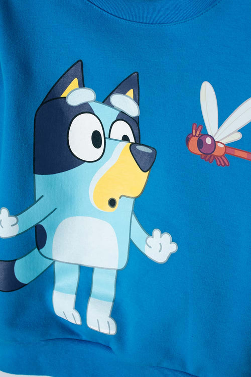 BUZO DE BLUEY AZUL DE DISEÑO CERRADO PARA NIÑO 2T A 6T