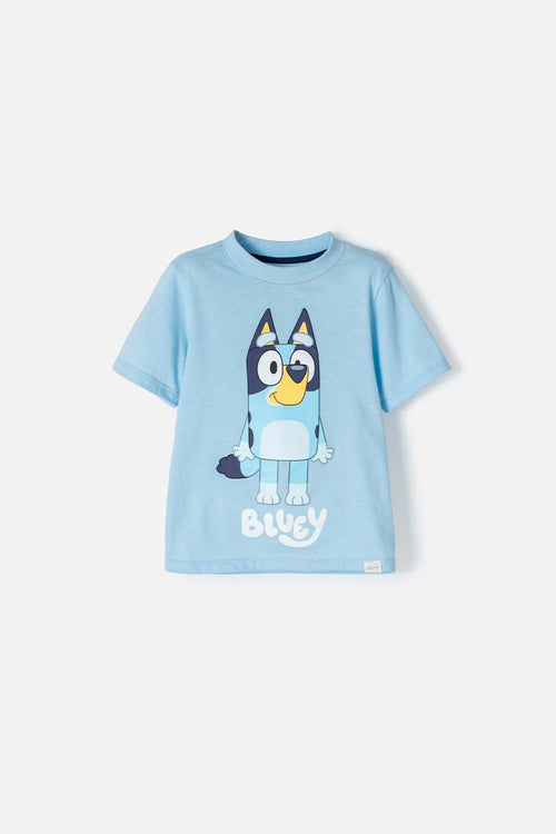 CAMISETA DE BLUEY MANGA CORTA AZUL UNISEX 2T A 6T