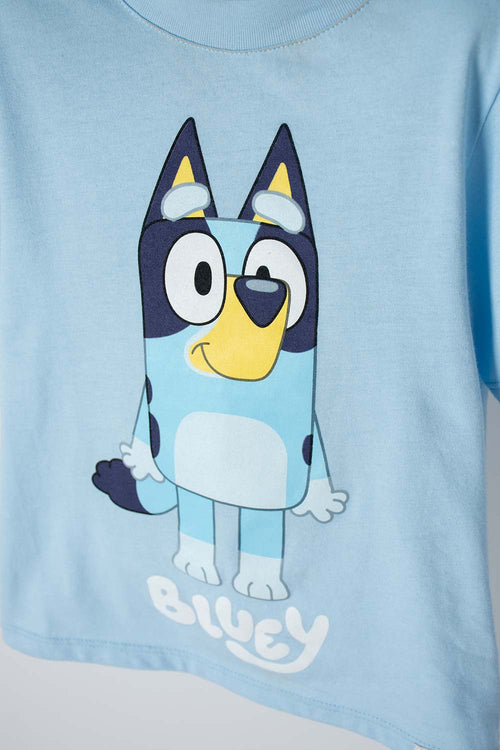 CAMISETA DE BLUEY MANGA CORTA AZUL UNISEX 2T A 6T