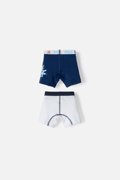 PACK X2 BOXER DE BLUEY AZUL Y BLANCO PARA NIÑO 2T A 6T