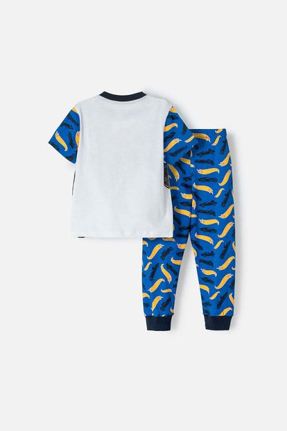 PIJAMA DE HOTWHEELS MANGA CORTA MULTICOLOR PARA NIÑO 2T A 5T