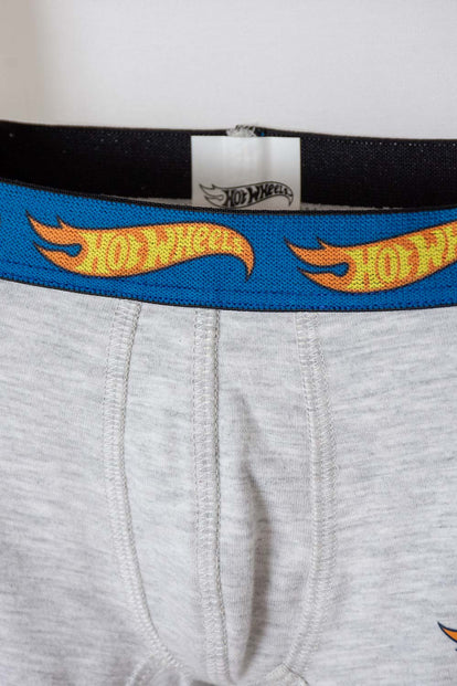 PACK X2 BOXER DE HOTWHEELS AZUL Y GRIS PARA NIÑO 2T A 5T