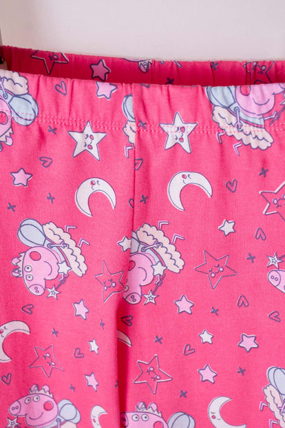 PIJAMA PEPPA PIG CON PANTALÓN LARGO MARFIL Y ROSADO PARA NIÑA 2T A 5T