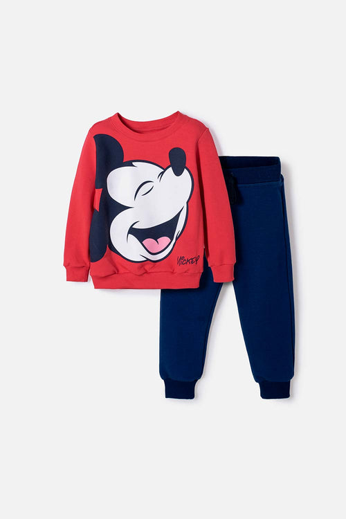 CONJUNTO DE MICKEY MOUSE CON BUZO MULTICOLOR PARA NIÑO 2T A 6T