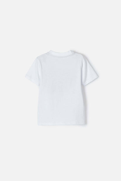 CAMISETA DE JURASSIC WORLD BLANCA MANGA CORTA PARA NIÑO 2T A 5T