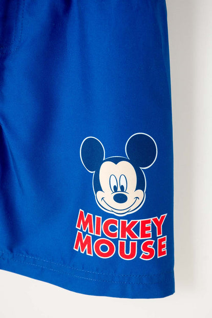 CONJUNTO DE BAÑO DE MICKEY MOUSE AZUL PARA NIÑO 2T A 5T