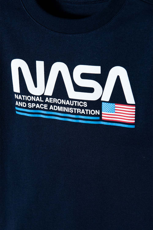 Card slide image -  CAMISETA NASA MANGA CORTA AZUL OSCURO PARA NIÑO 2T A 5T