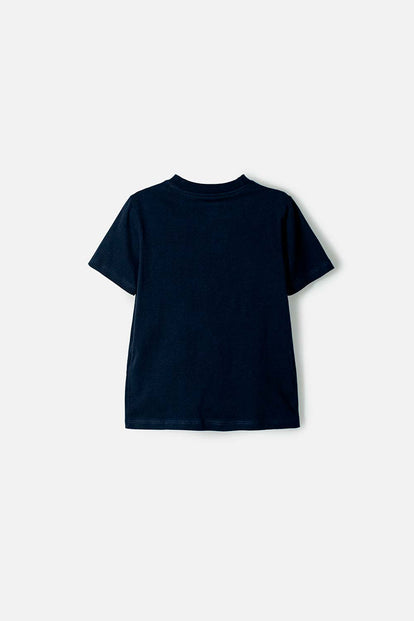 CAMISETA NASA MANGA CORTA AZUL OSCURO PARA NIÑO 2T A 5T