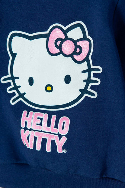 BUZO HELLO KITTY CERRADO AZUL PARA BEBÉ NIÑA
