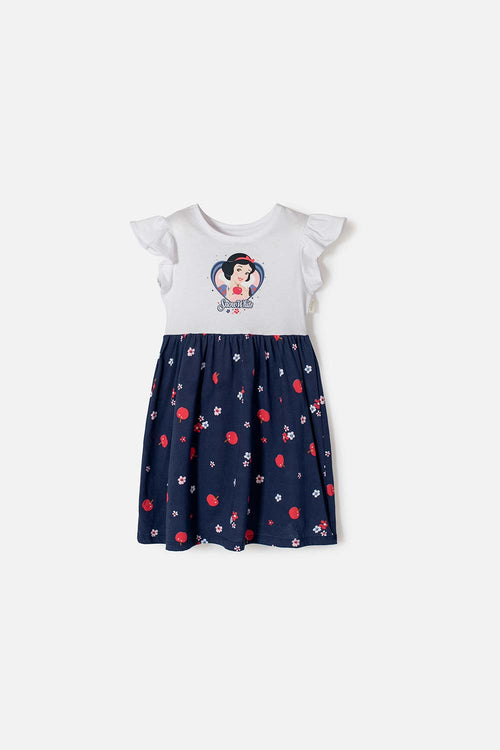 Card slide image -  VESTIDO DE BLANCANIEVES BLANCO Y AZUL CON BOLERO EN MANGA PARA NIÑA 2T A 5T