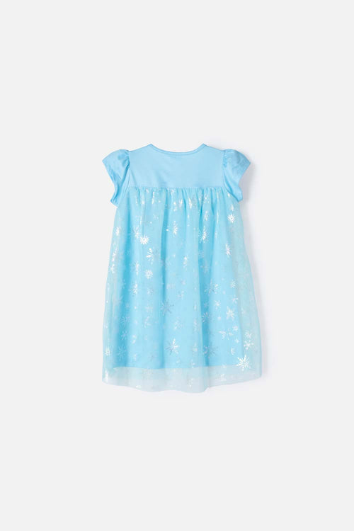 PIJAMA DE FROZEN TIPO BATOLA AZUL PARA NIÑA 2T A 5T