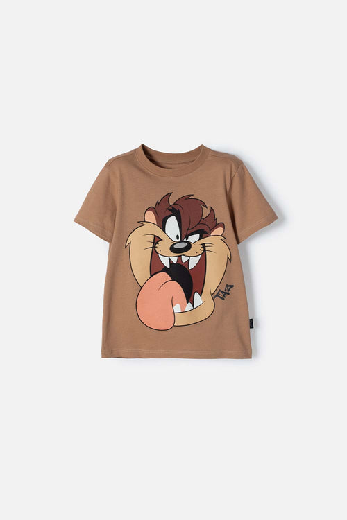 Card slide image -  CAMISETA LOONEY TUNES MANGA CORTA CARAMELO PARA NIÑO 2T A 5T