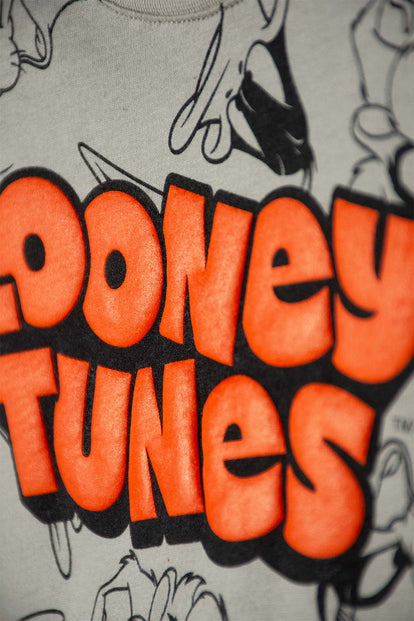 CAMISETA LOONEY TUNES MANGA CORTA VERDE ACEITUNA PARA BEBÉ NIÑO