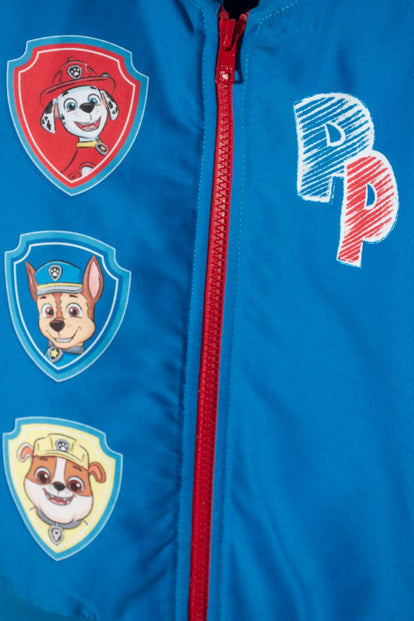 CHAQUETA DE PAW PATROL CON CIERRE AZUL Y ROJO PARA NIÑO 2T A 5T