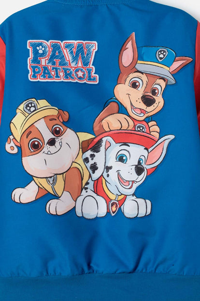 CHAQUETA DE PAW PATROL CON CIERRE AZUL Y ROJO PARA NIÑO 2T A 5T