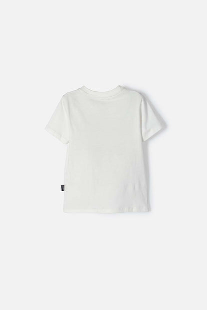 CAMISETA HOT WHEELS MANGA CORTA MARFIL PARA NIÑO 2T A 6T