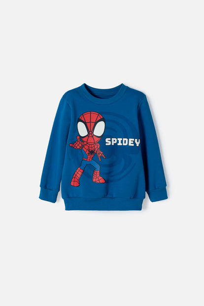 BUZO DE SPIDER-MAN CERRADO AZUL PARA NIÑO 2T A 6T