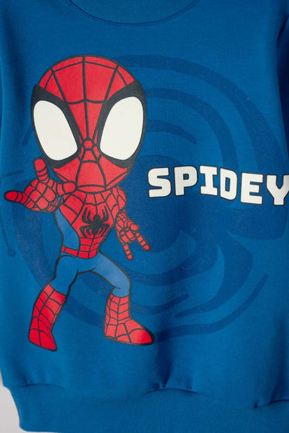 BUZO DE SPIDER-MAN CERRADO AZUL PARA NIÑO 2T A 6T